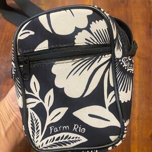 Farm Rio Black and White Floral Men's Bag